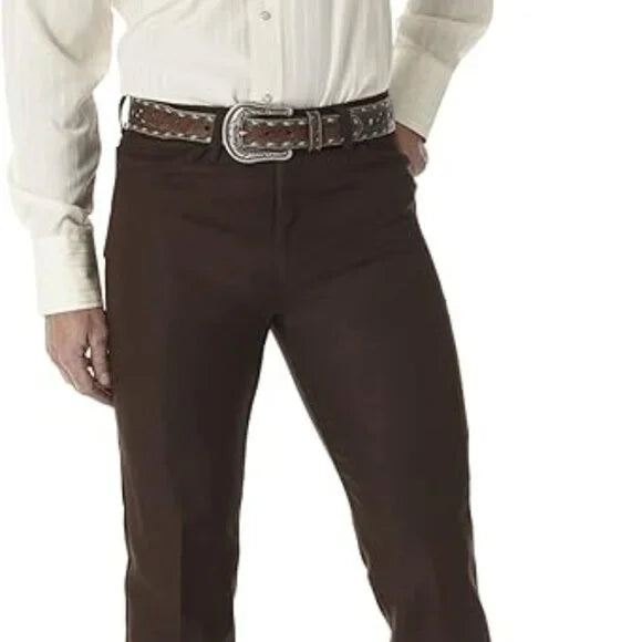 New w/ Tags Wrangler Men's Wrancher Dress Jean in Brown Size 36 X 31