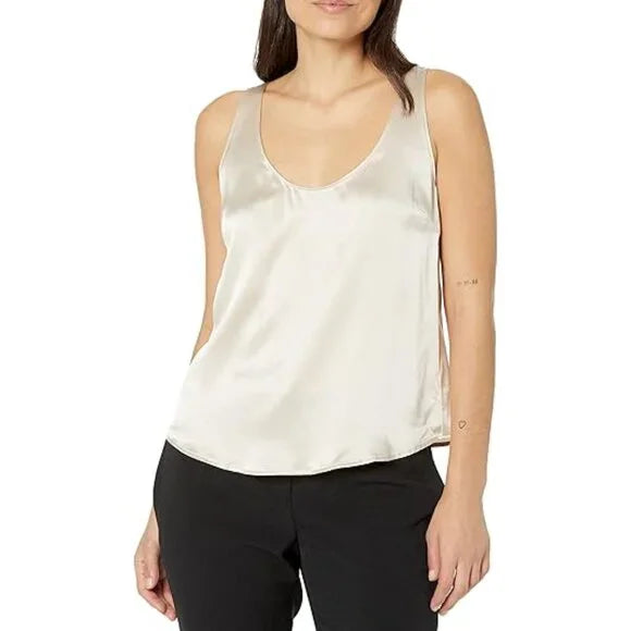 New w/ Tags Velvet by Jenny Graham Women's Nolita Silk Charmeuse Sleeveless Top Size S