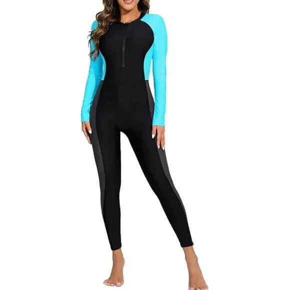 New w/ Tags Alltoke Womens Full Body Rash Guard One Piece Swimsuit Size XL