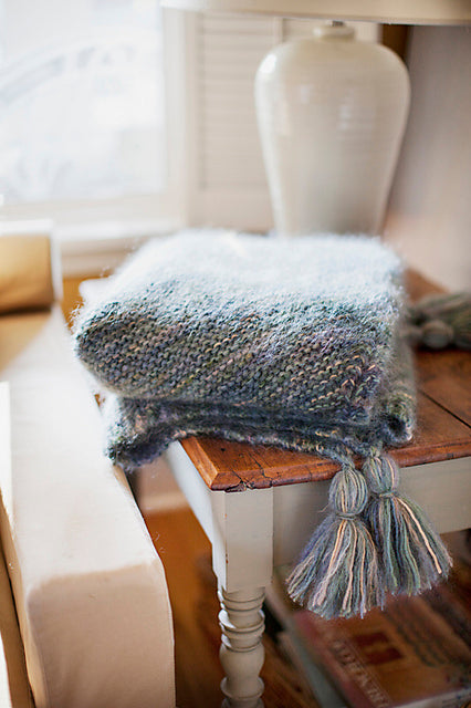 A Churchmouse Yarns and Teas Pattern - Picot-Edge Mohair Throw & Afghan (PDF)