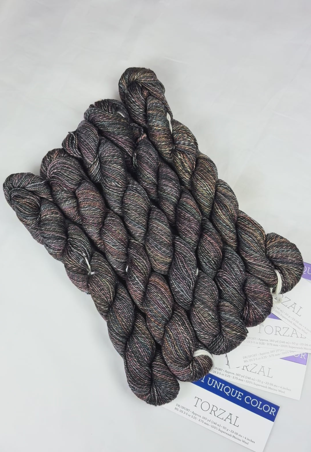 Load video: Malabrigo Torzal One of a Kind Colors - Midnight Patina - 3 SKEINS