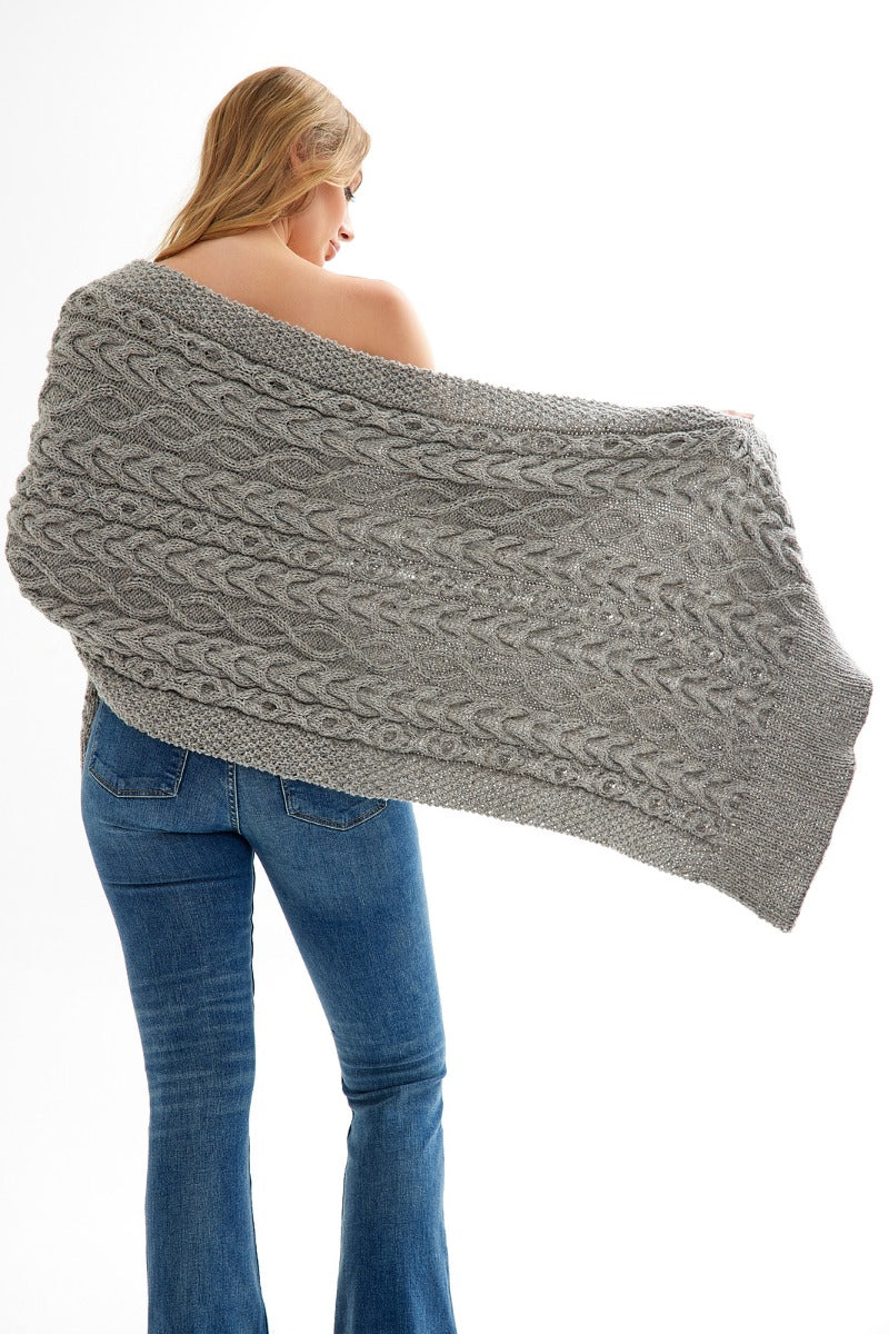 A Jody Long Alba Aran Pattern - Priscilla Wrap (PDF)