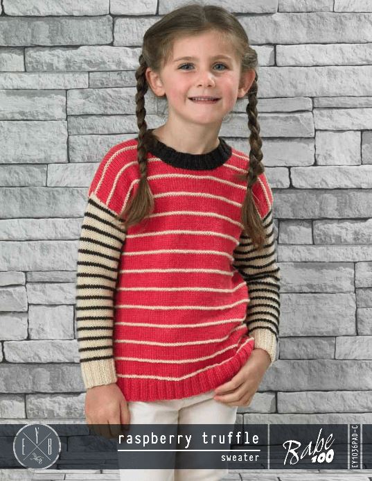 A FREE Euro Baby Pattern - Raspberry Truffle Sweater (PDF)
