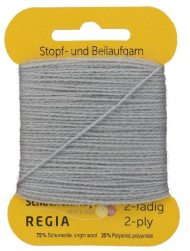 Regia 2-Ply Darning/Reinforcement Thread - Light Grey (Color #1968)