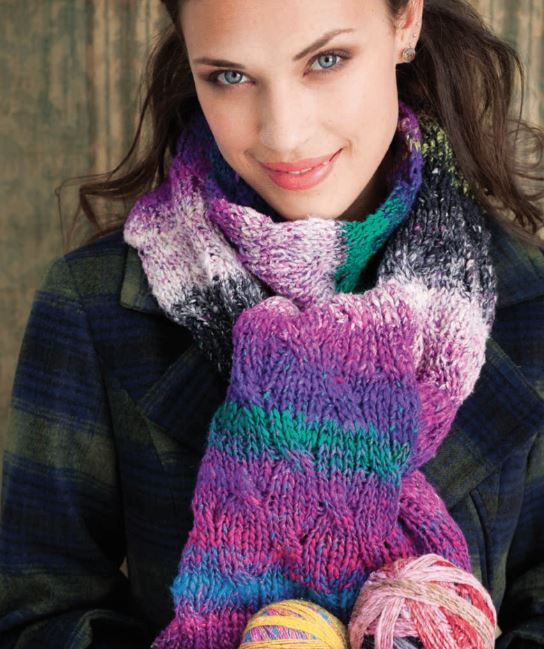 A Noro Taiyo Pattern - Reversible Cabled Scarf (PDF)