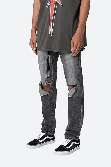 New w/ Tags mnml Men's Mnml D530 Zipper Straight Denim Washed Black Size 30