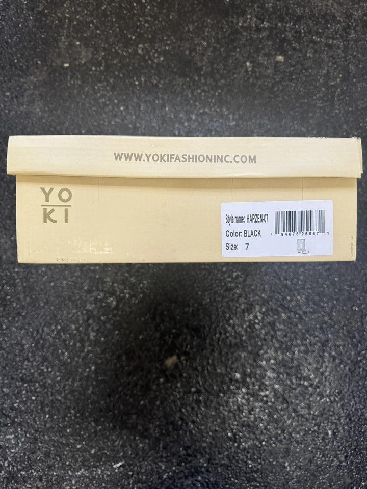 YOKI Women's Fold Over Boot New with Box - Black - Size 7