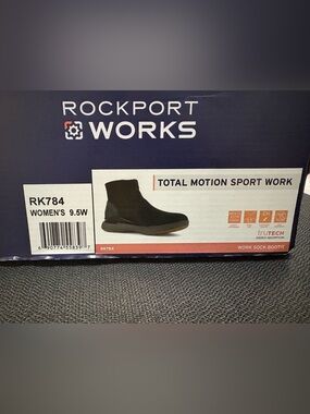 NIB, Rockport Women's Pulse Tech Work Safety New w/ Box Size 9.5 W, Color: Black