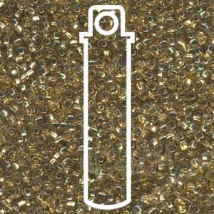 6/0 Czech Seed Beads  - Straw Gold Silver Lined (Color #17020) 20 Gram Tube