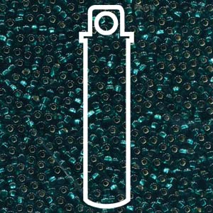 6/0 Czech Seed Beads  - Silver Lined Emerald (Color #57710) 20 Gram Tube