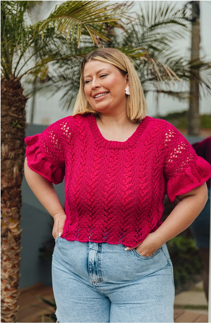 A FREE Circulo Duna Pattern - Magenta Top (PDF)