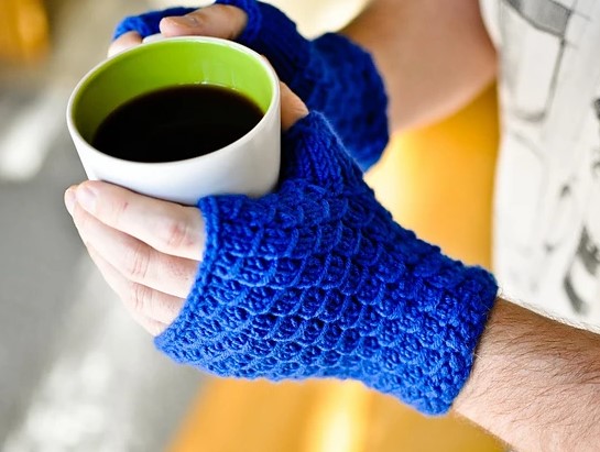 A FREE Worsted Weight Yarn Pattern - Scale Mitts (PDF)