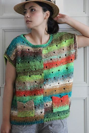 A Noro Taiyo Pattern - Sleeveless Top with Pockets #26 (PDF)