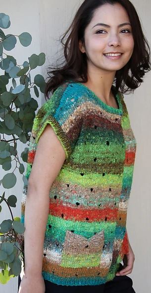A Noro Taiyo Pattern - Sleeveless Top with Pockets #26 (PDF)