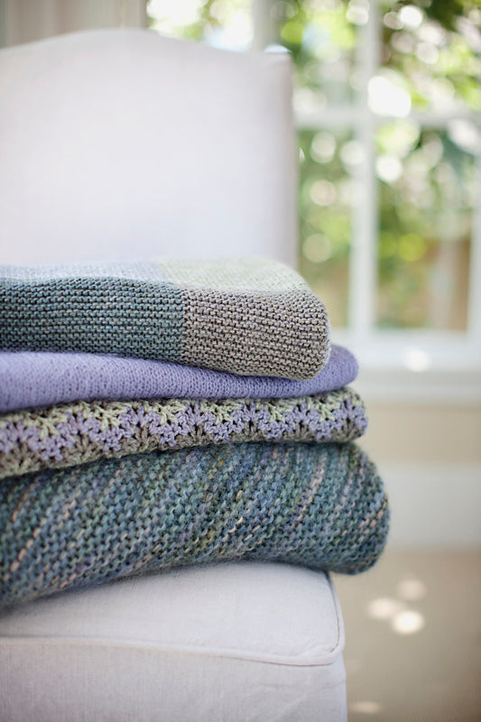 A Churchmouse Yarns and Teas Pattern - Big Garter Blocks Throw & Afghan (PDF)