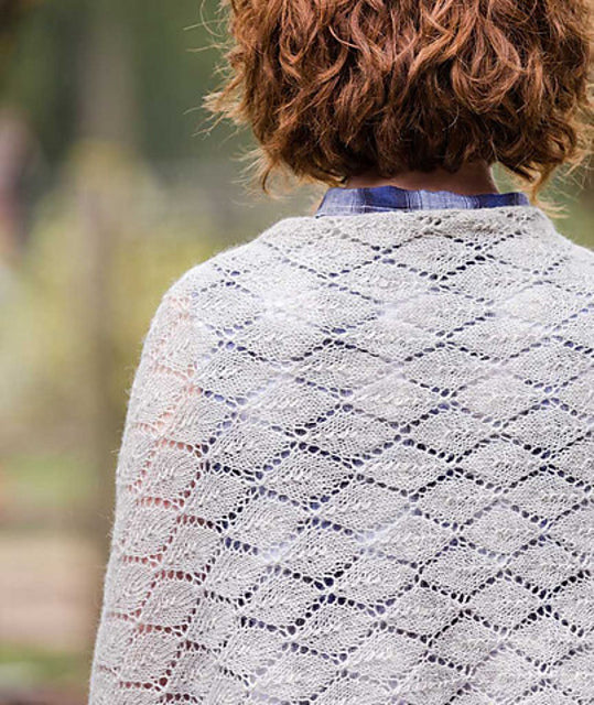 A Churchmouse Yarns and Teas Pattern - Tea Leaf Lace Scarf & Shawl (PDF)