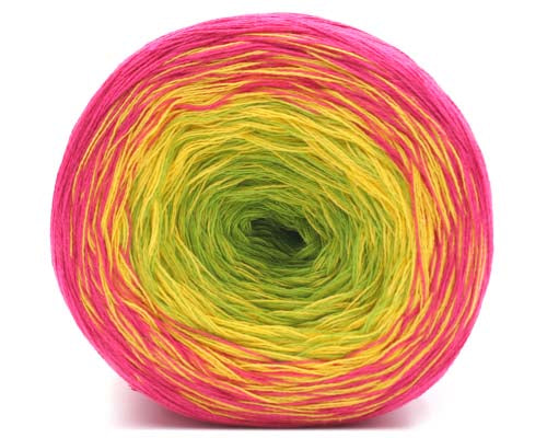 Trendsetter Yarns Transitions - Fuchsia/Yellow/Kiwi (Color #23) - FULL BAG SALE (5 SKEINS)