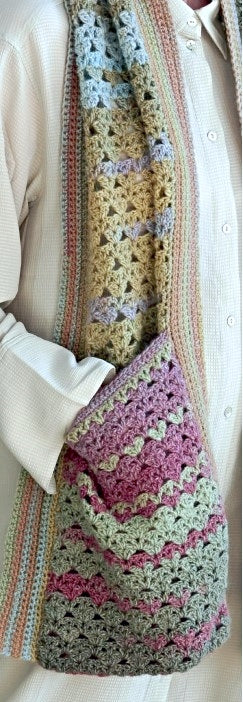 A FREE Katia Varanasi Pattern - Crochet Scarf with Pockets (PDF)