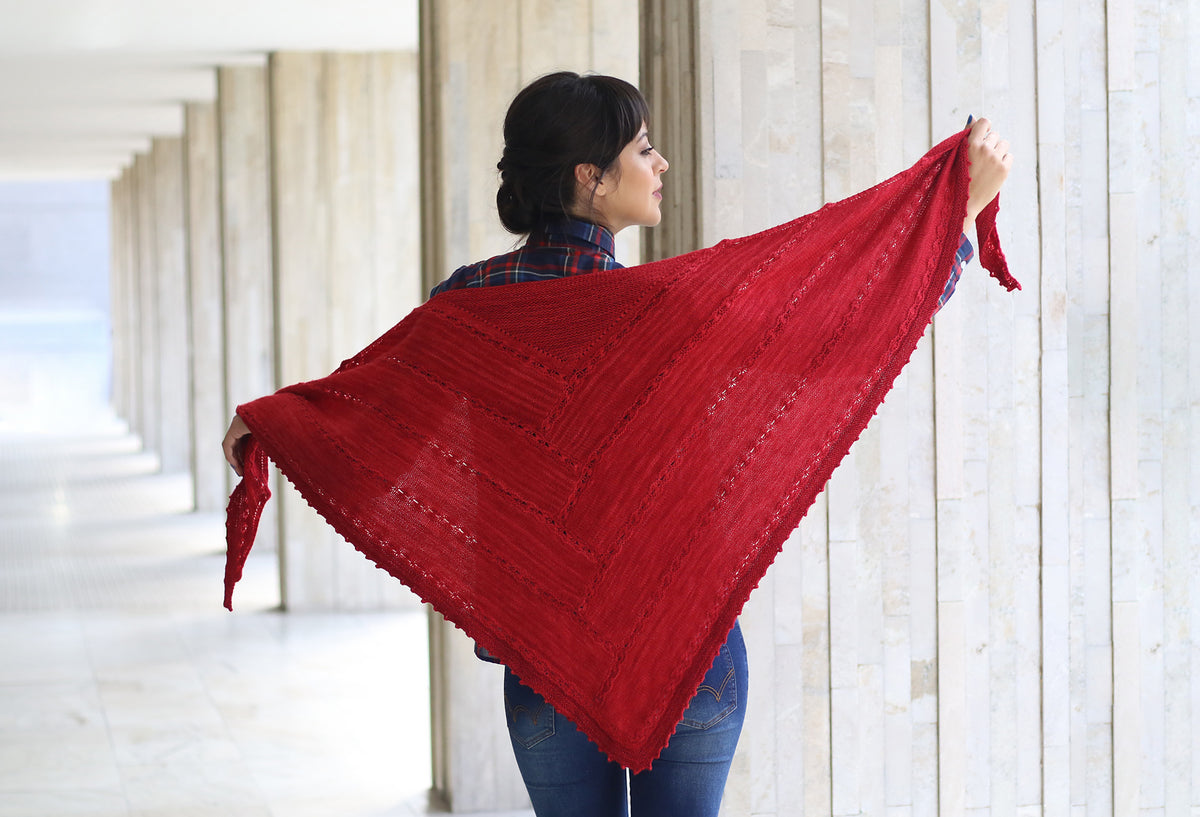 Wellingborough Shawl Knitting Pattern on sale at Little Knits