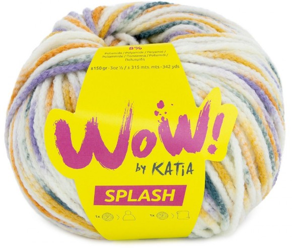 Katia WOW! Splash - Color #205 - BIG 150 Gram Skeins