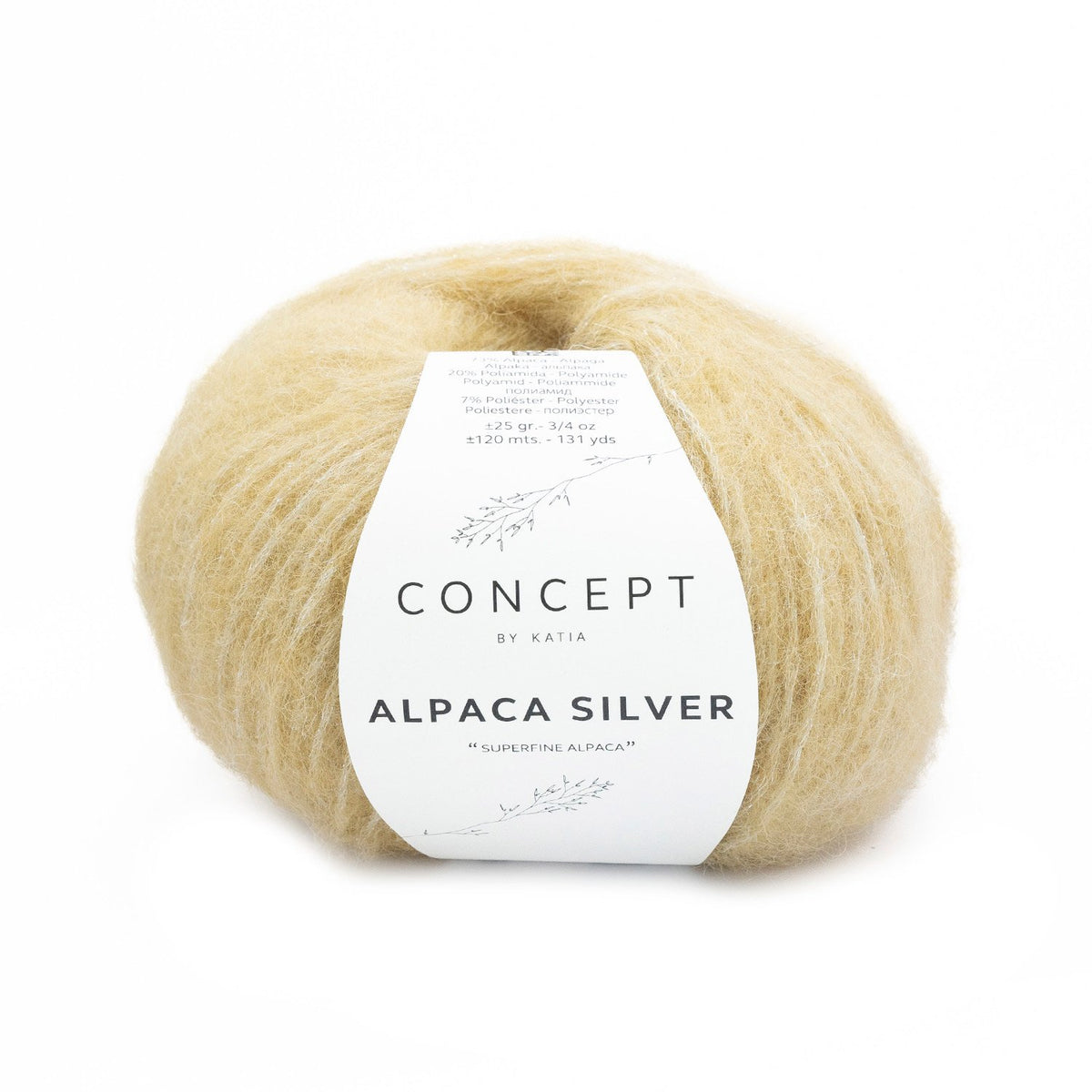 Katia Concept Alpaca Silver - Ivory-Silver (Color #281) knitting and crochet yarn on sale at little knits